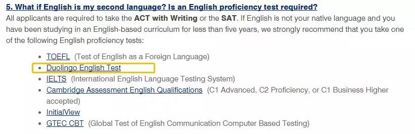 Duolingo 在线考试 美国大学 替代雅思 托福 SAT ACT 美国考试 留学考试 标准化考试 语言考试 国际考试